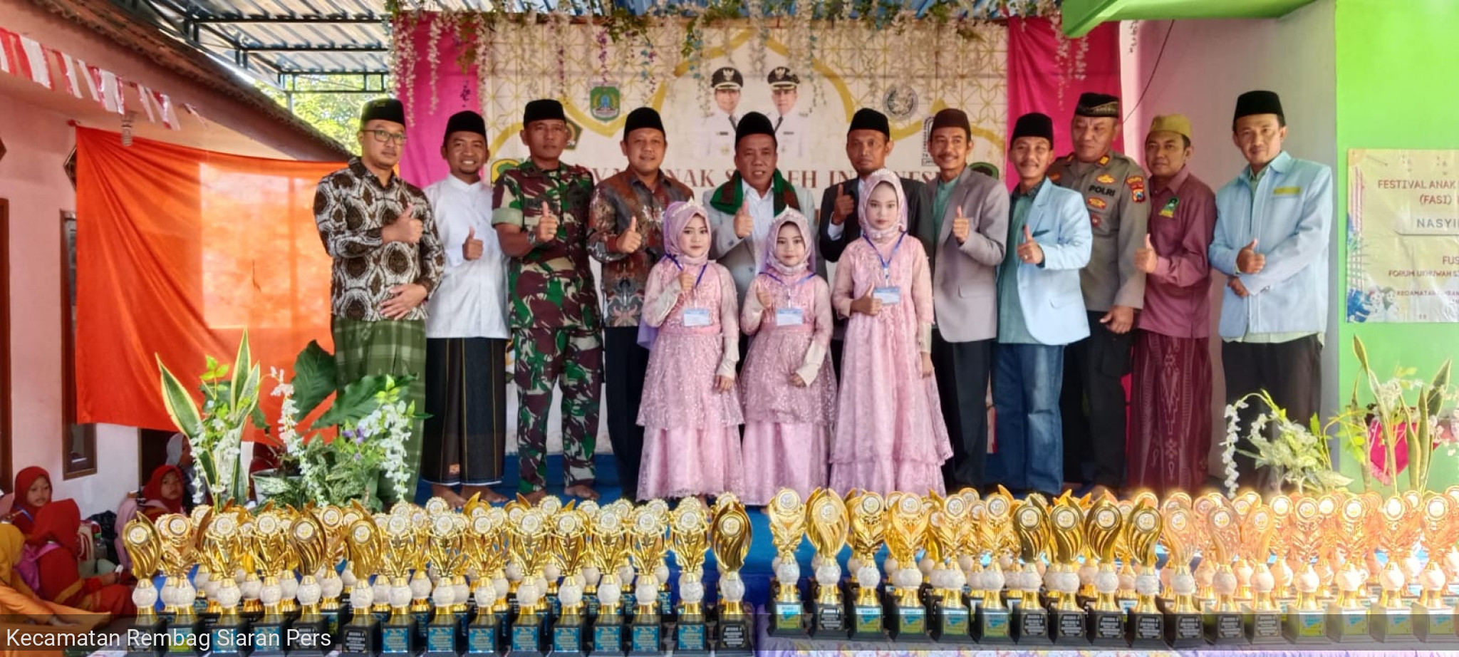 Camat Rembang Dampingi Wakil Bupati Pasuruan Hadiri Festival Anak Sholeh Di Siyar