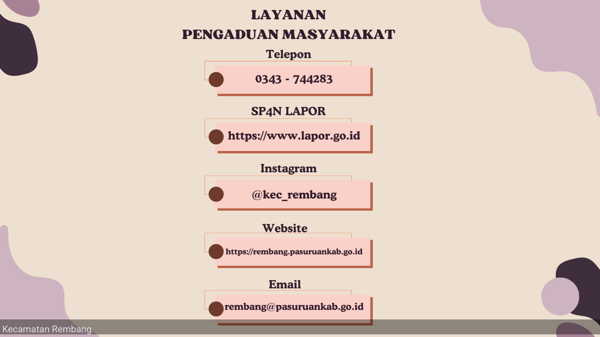 LAYANAN PENGADUAN MASYARAKAT