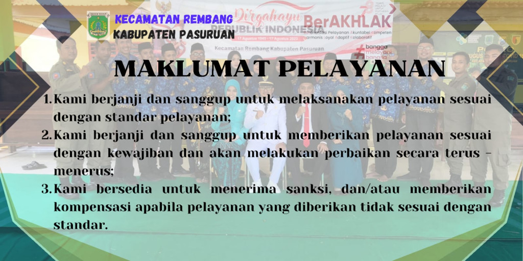Maklumat Pelayanan Kecamatan Rembang